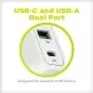 Mobile Origin PD20W Wall Charger MO12, 1 USB-A + 1 USB-C
