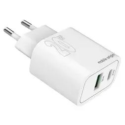 Mobile Origin PD20W Wall Charger MO12, 1 USB-A + 1 USB-C