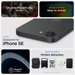 Spigen Tough Armor MagSafe, gunmetal - iPhone 16e
