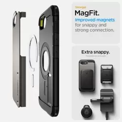 Spigen Tough Armor MagSafe, gunmetal - iPhone 16e