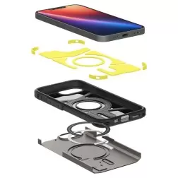 Spigen Tough Armor MagSafe, gunmetal - iPhone 16e