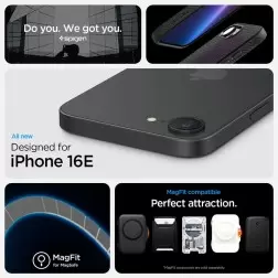 Spigen Liquid Air MagSafe, matte black - iPhone 16e