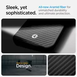 Spigen Enzo Aramid MagSafe, matte black - iPhone 16e