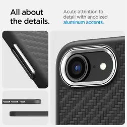 Spigen Enzo Aramid MagSafe, matte black - iPhone 16e