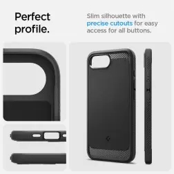 Spigen Rugged Armor MagSafe, matte black - iPhone 16e