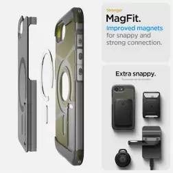 Spigen Tough Armor MagSafe, frost black - iPhone 16e