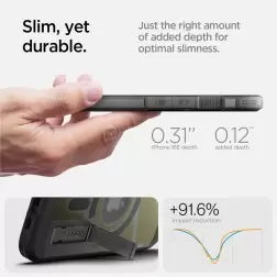 Spigen Tough Armor MagSafe, frost black - iPhone 16e