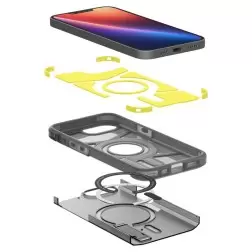 Spigen Tough Armor MagSafe, frost black - iPhone 16e