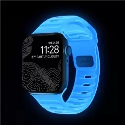 Nomad Sport Strap, Ice Blue Glow - Apple Watch 42mm/41mm/40mm/38mm