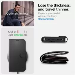 Spigen Wallet S, must - iPhone 14