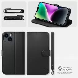 Spigen Wallet S, must - iPhone 14