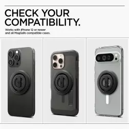 Spigen O-Mag Magnetic Phone Holder with Adjustable Stand, black