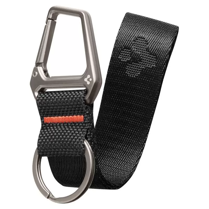 Spigen Carabiner With KeyRing 2 Pack, black