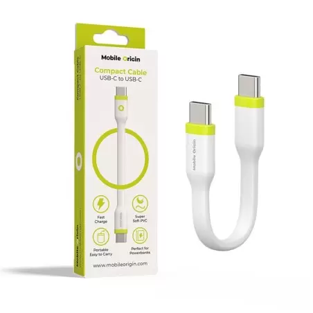 Mobile Origin Compact cable USB-C to USB-C, white