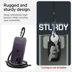 Spigen üle keha rihm, must