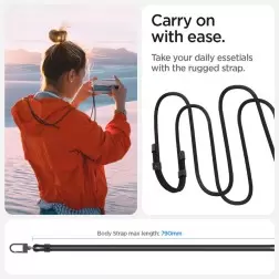 Spigen üle keha rihm, must