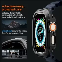 Spigen Lock Fit, juoda - Apple Watch Ultra 2/Ultra 49mm