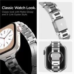 Spigen Modernus Fit 316L Apyrankė, sidabrinė - Apple Watch 41mm/40mm/38mm