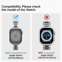 Spigen Modernus Fit 316L Apyrankė, sidabrinė - Apple Watch 41mm/40mm/38mm