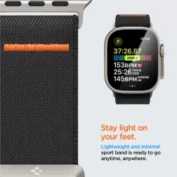 Spigen Lite Fit Ultra, juoda - Apple Watch 49mm/45mm/44mm/42mm