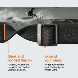 Spigen Lite Fit Ultra, juoda - Apple Watch 49mm/45mm/44mm/42mm