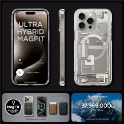 Spigen Ultra Hybrid MagSafe, zero one natural titanium - iPhone 15 Pro
