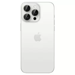 Spigen Stiklas tR EZ Fit Optik Pro 2 paketas, baltas titanas - iPhone 15 Pro/15 Pro Max