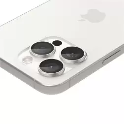 Spigen Stiklas tR EZ Fit Optik Pro 2 paketas, baltas titanas - iPhone 15 Pro/15 Pro Max