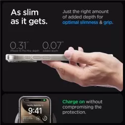 Spigen Ultra Hybrid MagSafe, nulio vienas natūralus titanijas - iPhone 15 Pro Max