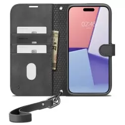 Spigen Wallet S Pro, black - iPhone 15 Pro