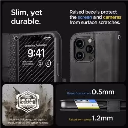 Spigen Wallet S Pro, juoda - iPhone 15 Pro