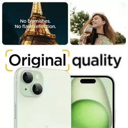 Spigen stiklas tR EZ Fit Optik Pro 2 paketas, žalias - iPhone 15/15 Plus/14/14 Plus