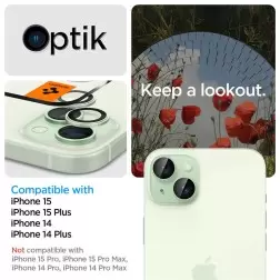 Spigen stiklas tR EZ Fit Optik Pro 2 paketas, žalias - iPhone 15/15 Plus/14/14 Plus