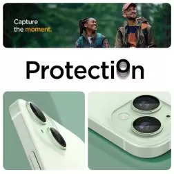 Spigen stiklas tR EZ Fit Optik Pro 2 paketas, žalias - iPhone 15/15 Plus/14/14 Plus
