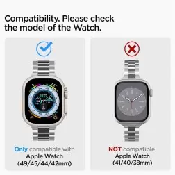 Spigen Modern Fit 316L Band, silver - Apple Watch 49mm/46mm/45mm/44mm/42mm