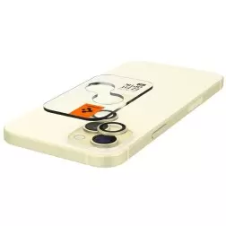 Spigen Stiklas tR EZ Fit Optik Pro 2 paketas, geltona - iPhone 15/15 Plus/14/14 Plus