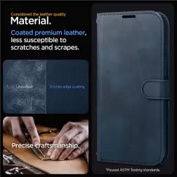 Spigen Wallet S Pro, mėlynas - iPhone 15 Pro