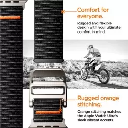 Spigen DuraPro Flex, black - Apple Watch 49mm/46mm/45mm/44mm/42mm