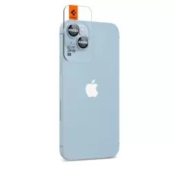 Spigen Glass tR EZ Fit Optik Pro 2 Pack, blue - iPhone 15/15 Plus/14/14 Plus