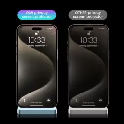 Apsauginis stiklas Mobile Origin Privacy Screen Guard iPhone 15 Pro with easy applicator, 2 pack