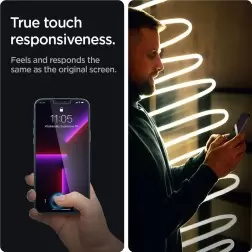 Apsauginis stiklas Spigen Glass tR EZ Fit 2 Pack, privacy sensor open - iPhone 14 Plus/13 Pro Max