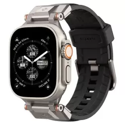 Spigen DuraPro Armor, juoda - AW Ultra 2/1 49mm / 9/8/7 45mm / SE/6/5/4 44mm / 3/2/1 42mm