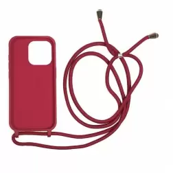 Mobile Origin Lanyard Case, cherry - iPhone 15 Pro