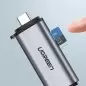 Kortelių skaitytuvas Ugreen CM185 50706 reader for SD / micro SD cards on USB-A 3.0 / USB-C 3.0 - pilkas Kortelių skaitytuvas Ugreen CM185 50706 reader for SD / micro SD cards on USB-A 3.0 / USB-C 3.0 - pilkas