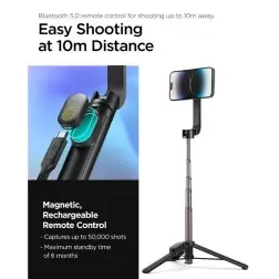 Spigen MagSafe trikojis Selfie lazda, juoda