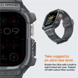 Spigen Rugged Armor Pro, tamsiai pilka - Apple Watch Ultra 2/1 49mm