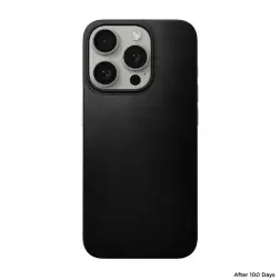 Nomad Magnetiškas Horween odinis galinis dangtis, juoda - iPhone 15 Pro
