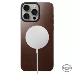 Nomad Magnetinis Horween odos galinė dalis, ruda - iPhone 15 Pro Max