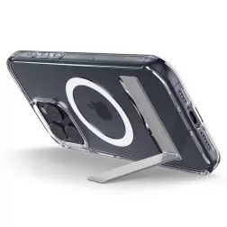 Spigen Caseology Capella MagSafe Stovas, skaidrus baltas - iPhone 15 Pro Max