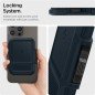 Spigen iPhone Lock Fit MagSafe Wallet, metal slate